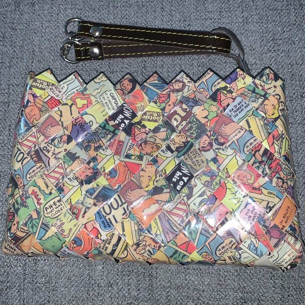 Nahui Ollin Captain Tootsie Comic Book clutch-handmade 7 1/4”W 4 3/4”H 1 1/2”D